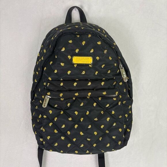 Marc‎ by Marc Jacobs Black with Lemon Print Quilted Backpack main image 5
